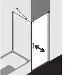 Kermi Pega Pendelt&uuml;r 1-fl&uuml;gelig, bodenfrei PE1KR07820VPK 78 x 200 cm, silber
