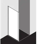 Kermi Liga Seitenwand LITWD08320VAK 83x200cm, silber hochglanz, ESG klar, auf
