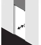 Kermi Pega Pendelt&uuml;r 1-fl&uuml;gelig PE1TL09020VAK 90x200cm, silber hochglanz, ESG klar,