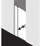 Kermi Pega Pendelt&uuml;r 1-fl&uuml;gelig mit Festfeld PE1FL08520VAK 85x200, silber