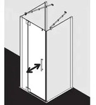 Kermi Pasa XP Pendelt&uuml;r 1-fl. m Festfeld f&uuml;r Seitenwand PX1WL075181PK 75x185cm,