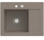 Villeroy und Boch Subway 45 Compact Einbausp&uuml;le 331202TR links, mit Ablaufgarnitur,