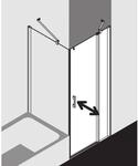 Kermi Pega Pendelt&uuml;r 1-fl&uuml;gelig mit Festfeld PE1NR10320VAK 103x200cm, silber