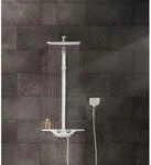 Kludi Shower-System 8020091-00 wei&szlig;/chrom, mit Kopf- und Handbrause