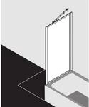Kermi Seitenwand Nova 2000 verk&uuml;rzt 80x160cm, silber/mattglanz, Kerolan Fontana