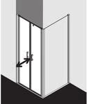 Kermi Liga Pendelt&uuml;r in Nische LIPTD070181PK 70x185cm, silber mattglanz, ESG klar