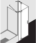 Kermi Filia XP Pendelt&uuml;r-Eckeinstiegsh&auml;lfte FXEPR09018VAK 90x185cm, silber