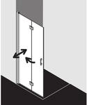 Kermi Liga Pendel-Faltt&uuml;r LI2YL09020VPK 90x200cm, silber hochglanz, ESG klar...