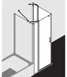 Kermi Liga Eckeinstieg-H&auml;lfte Pendelt&uuml;r mit Festfeld LIEPL080181PK 80x185cm, silber
