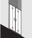 Kermi Liga Pendel-Faltt&uuml;r 4-tlg. in Nische LI2T4120181AK 120x185cm, silber