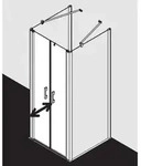 Kermi Pega Pendelt&uuml;r PEPTD09018VPK 90x185cm, silber hochglanz, ESG klar Clean, auf