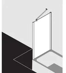 Kermi Pega Seitenwand verk&uuml;rzt auf Badewanne PETVD07016VNK 70x160cm, silber