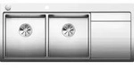 Blanco Divon ii 8 s-if Sp&uuml;le 521664 116 x 51 cm, Edelstahl Seidenglanz, links,