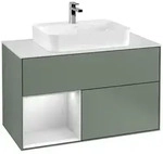 Villeroy und Boch Finion Waschtischunterschrank G361MTGM 100cm, Abdeckplatte...