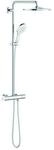 Grohe Rainshower Duschsystem 26647LS0 moon white, mit AP-Thermostat, Duscharm 45cm