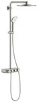 Grohe Duschsystem 26507DC0 supersteel, mit AP-Thermostat, Duscharm 45cm schwenkbar