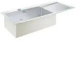 Grohe Sp&uuml;lbecken 31581SD1 116x52cm, Edelstahl, mit Abtropffl&auml;che, lh, links