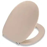 Pressalit 2000 WC-Sitz 124013UN3999 Univertikalscharnier, edelstahl, beige,mit Deckel