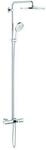 Grohe Rainshower Duschsystem 26657000 chrom, mit Aufputz-Thermostat, Duscharm 45cm
