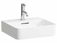 LAUFEN Val Handwaschbecken H8152817571041 45x42cm, weiß matt, mit Hahnloch, mit