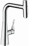 hansgrohe Metris Select K&uuml;chenarmatur 73822000 mit Ausziehbrause, 2jet, chrom