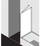 Kermi Pega Seitenwand vrek&uuml;rzt neben Badewanne PETVO09016VYK 90x160cm, silber