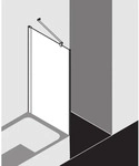 Kermi Pega Seitenwand vrek&uuml;rzt neben Badewanne PETVO09016VPK 90x160cm, silber