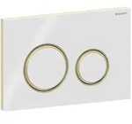 Geberit Sigma 50 Round Bet&auml;tigungsplatte 115652SI1 Platte/Taste wei&szlig;, Ring Messing,
