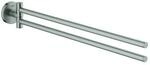 Grohe Essentials Handtuchhalter 40371DC1 2-armig, schwenkbar, 43,9cm, supersteel