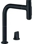 hansgrohe Metris Select 2-Loch-K&uuml;chenmischer 73818670 mattschwarz, 2jet,