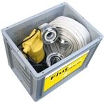 Jung Pumpen Flutbox komplett mit Pumpe JP09479 mit Feuerwehrschlauch und Beh&auml;lter,