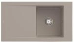 Villeroy und Boch Sp&uuml;le 330701AM mit Ablaufgarnitur und Handbet&auml;tigung, Almond