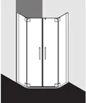 Kermi Pasa XP F&uuml;nfeck-Duschkabine Pendelt&uuml;r PXF45090201AK 90x90x200cm, silber