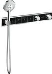 Hansgrohe RainSelect Brausethermostat 15357600 chrom-schwarz, f&uuml;r 4 Verbraucher