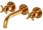 Steinberg Serie 250 Waschtisch-3-Loch-Armatur 2501902RG Ausladung 195 mm, Rose Gold,