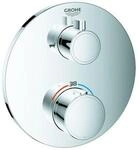 Grohe Grohtherm Fertigmontageset 24077000 chrom, UP-Wannen-Thermostat mit