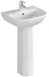 VitrA S20 Waschtisch 5501L003-0001 50x42cm, &Uuml;berlauf/Hahnloch mittig, wei&szlig;