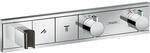 Hansgrohe RainSelect Brausethermostat 15355000 chrom, f&uuml;r 2 Verbraucher