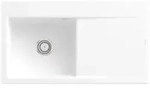 Villeroy und Boch Subway Style 50 Einbausp&uuml;le 335201RW links, mit Ablaufgarnitur,