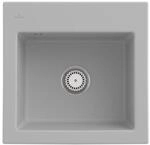 Villeroy und Boch Subway 50 S Einbausp&uuml;le 331501SM mit Ablaufgarnitur, 525 x 510 mm,