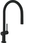 hansgrohe Talis M54-210 K&uuml;chenarmatur 72802670 mit Ausziehauslauf 1jet, mattschwarz