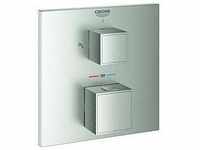 Grohe Grohtherm Cube Fertigmontageset 24154DC0 supersteel, UP-Brause-Thermostat mit