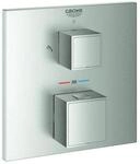 Grohe Grohtherm Cube Fertigmontageset 24154DC0 supersteel, UP-Brause-Thermostat mit