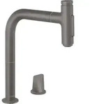 hansgrohe Metris Select 2-Loch-K&uuml;chenmischer 73818340 brushed black, 2jet,