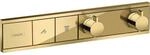 hansgrohe RainSelect Thermostat 15380990 polished gold optic, 2x Verbraucher,