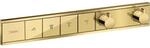 hansgrohe RainSelect Fertigmontageset 15382990 polished gold optic, Thermostat, 4x