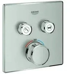 Grohe Grohtherm Smartcontrol Fertigmontageset 29124DC0 supersteel, eckig,