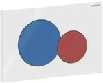 Geberit Sigma 01 Round Bet&auml;tigungsplatte 115770LB5 weiss, Tasten blau/rot, f&uuml;r