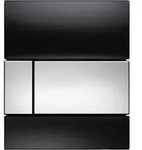 TECEsquare Urinal Bet&auml;tigungsplatte 9242807 Glas schwarz, Tasten chrom gl&auml;nzend
