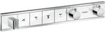 Hansgrohe RainSelect Brausethermostat 15357400 chrom-weiss, f&uuml;r 4 Verbraucher